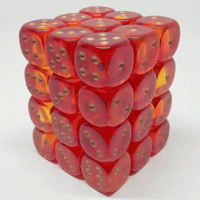 CHX26868 36d6 Translucent Red-Yellow w/ Gold image 0